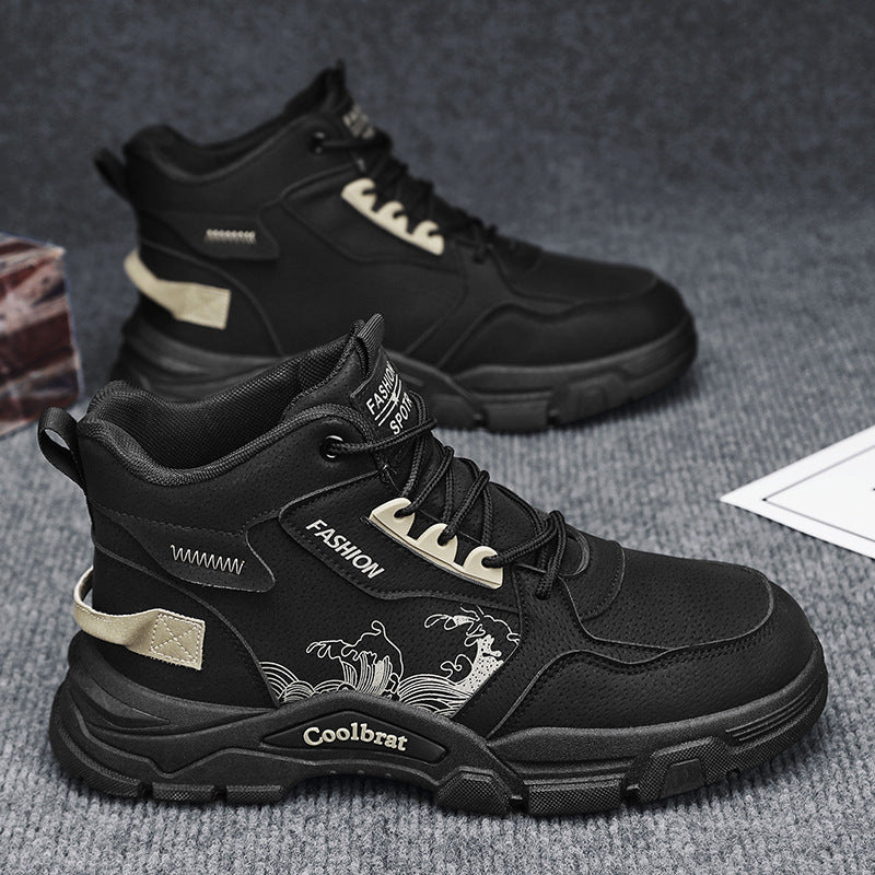 Damen Sportliche High-Top Sneakers mit atmungsaktivem Obermaterial und rutschfester Sohle EB
