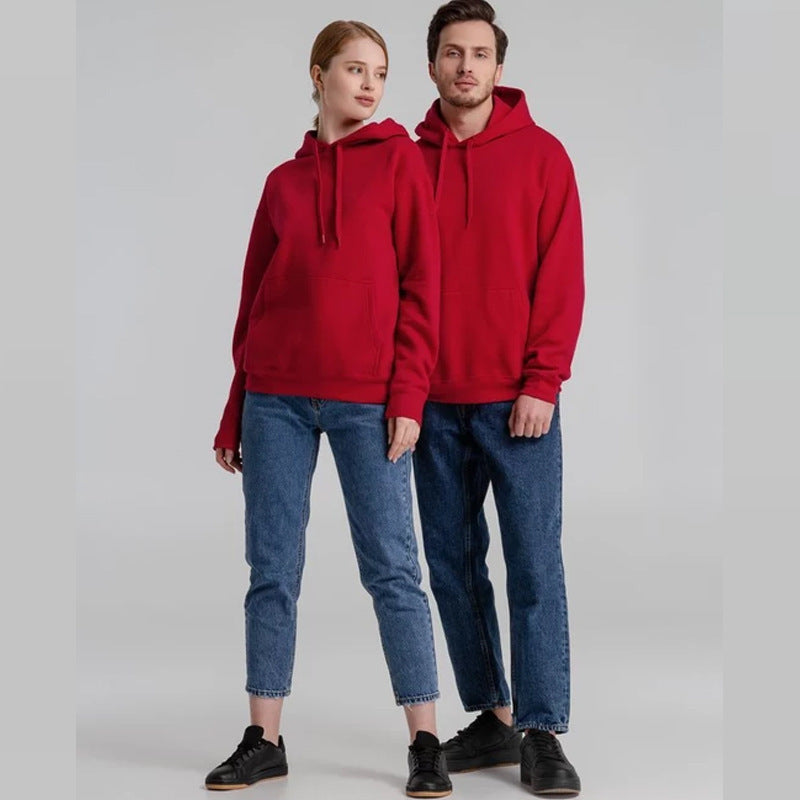 Unisex nan minimalistischer Heavyweight Kapuzenpullover aus French‑Terry mit verdeckter Kängurutasche und schmaler Silhouette EB