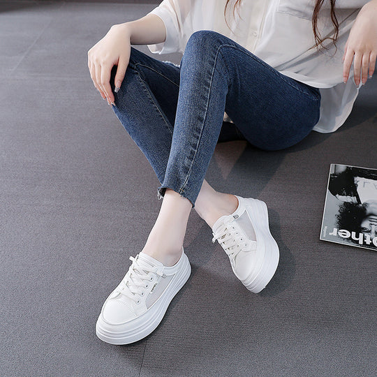 Damen lässige Sneaker mit atmungsaktivem Mesh-Obermaterial und dämpfender Sohle EB