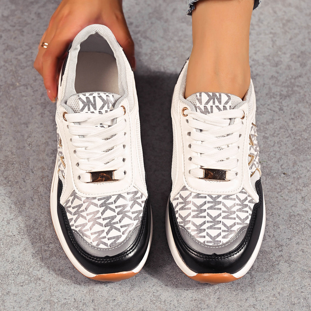 Damen modische Lauf-Sneaker mit atmungsaktivem Mesh und stylishem Design EB