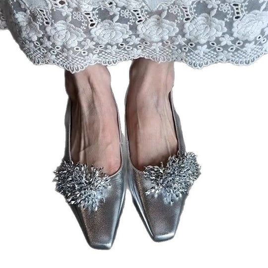Damen Slingback-Pumps mit elegantem Glitzerakzent und komfortablem Blockabsatz EB