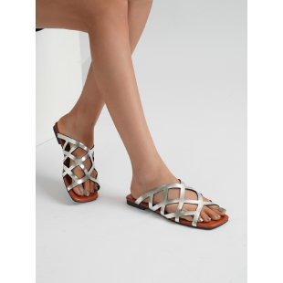 Damen Riemchen-Sandalen mit elegantem Flecht-Design EB
