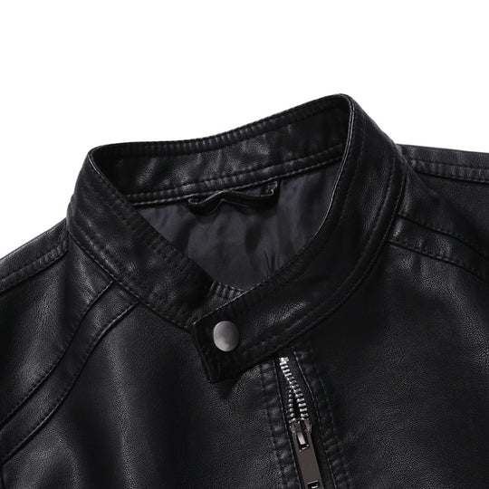 Herren jacke mit modernem Stehkragen und glattem Finish EB
