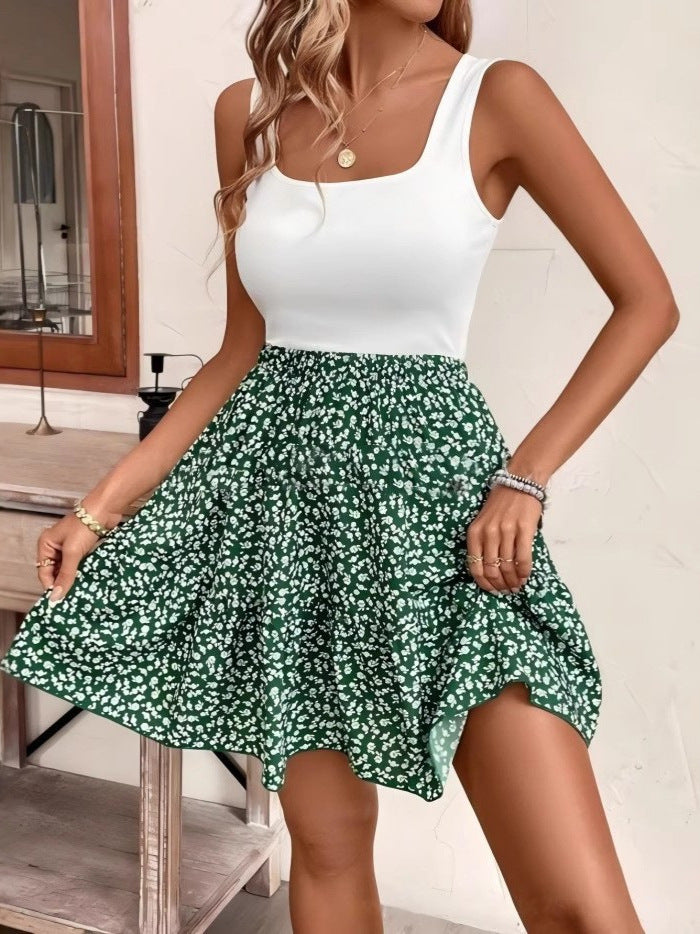 Damen Sommerkleid mit verspieltem Blumenmuster und körpernaher Passform EB