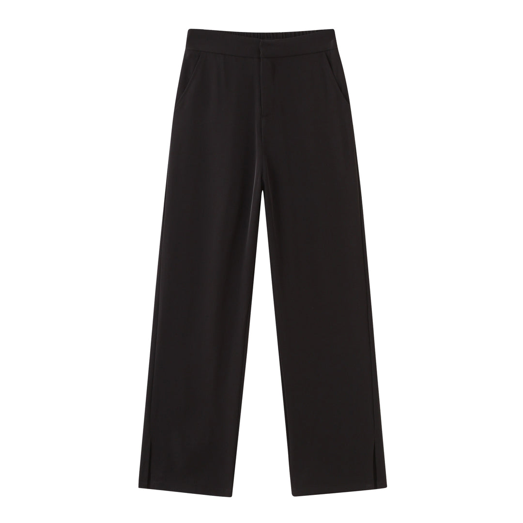 Damen Weit geschnittene Palazzo-Hose mit seitlichen Schlitzdetails EB