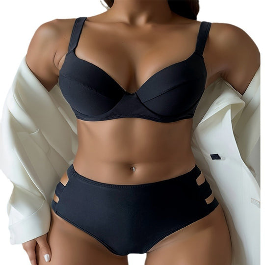 Damen Hochtaillierter Bikini mit einzigartigen Cut-Out-Details EB