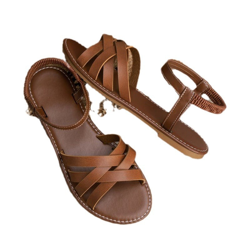 Damen Modische Sandalen mit verstellbaren Riemen und komfortabler Sohle EB