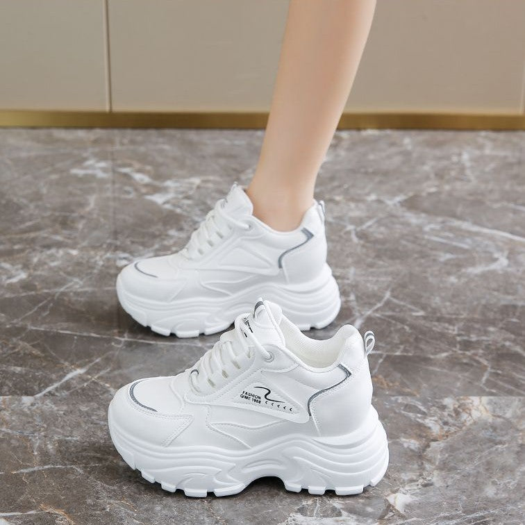 Damen Sportliche Chunky Sneakers mit robuster Profilsohle EB