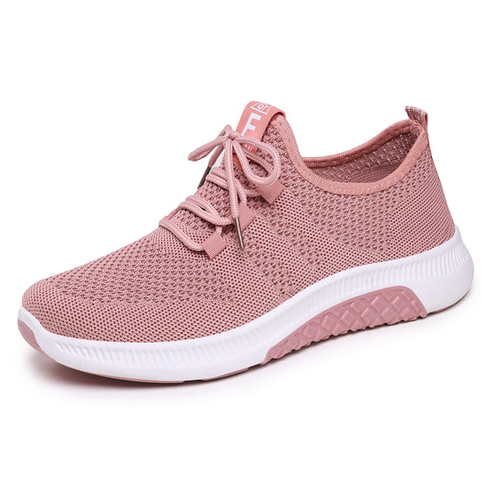 Damen Bequeme und atmungsaktive Sneakers mit elastischen Schnürsystem EB
