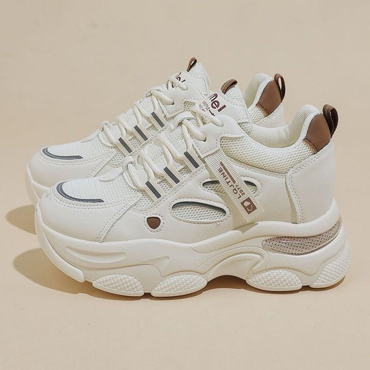 Damen Sportliche Chunky Sneakers mit atmungsaktiver Mesh-Oberfläche EB