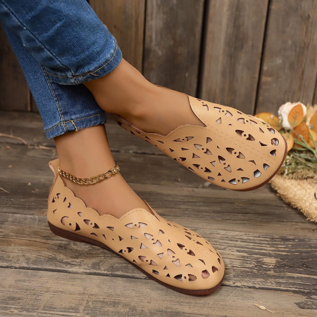 Damen Ballerinas mit durchbrochenem Design EB