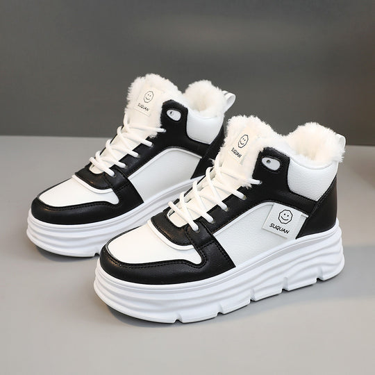 Damen Chunky Winter Sneakers mit kuscheligem Innenfutter und rutschfester Sohle EB