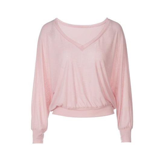 Damen Oversize T-Shirt mit tiefem V-Ausschnitt EB
