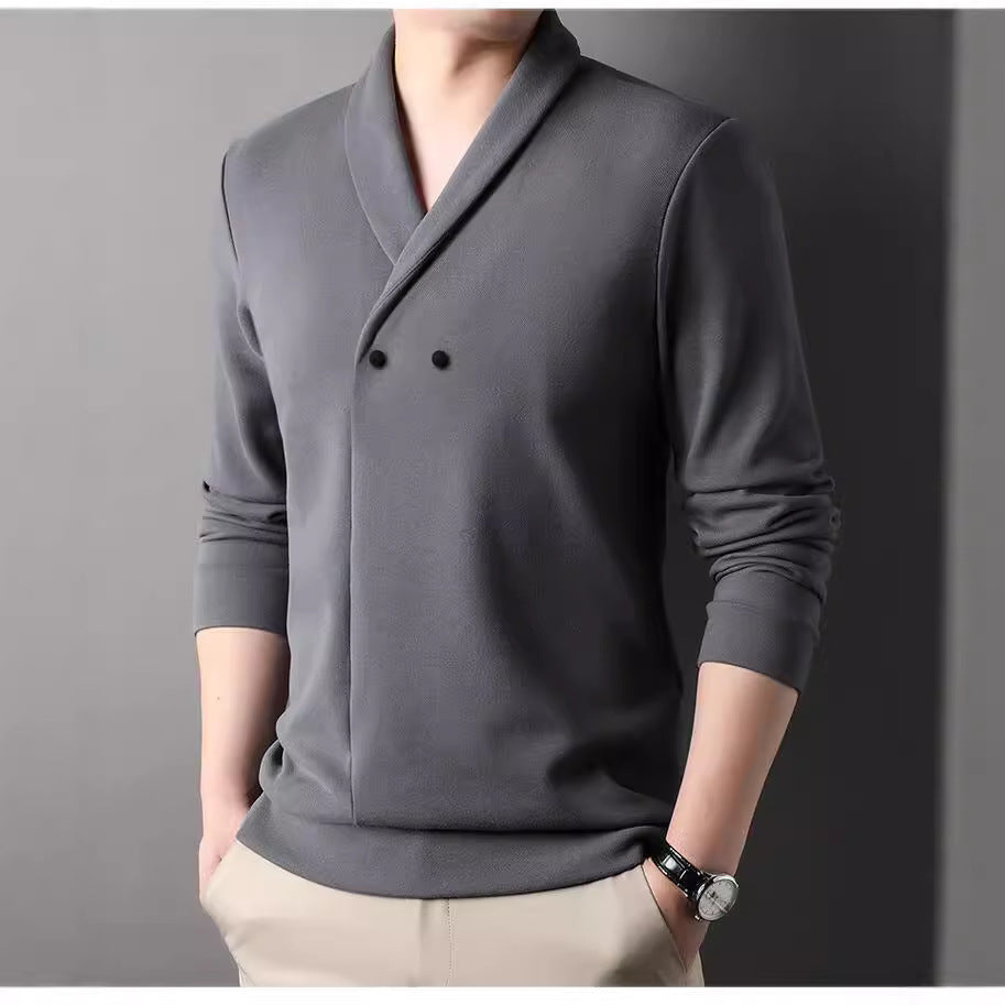Herren Freizeitjacke mit modernem Schalkragen und praktischen Knöpfen EB