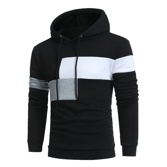 Herren sportlicher Kapuzenpullover mit Farbblockdesign EB