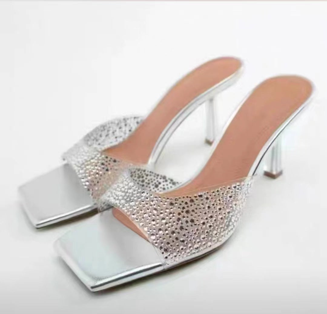 Damen Glitzernde Plateau-Pumps mit elegantem Riemen und komfortablem Fußbett EB