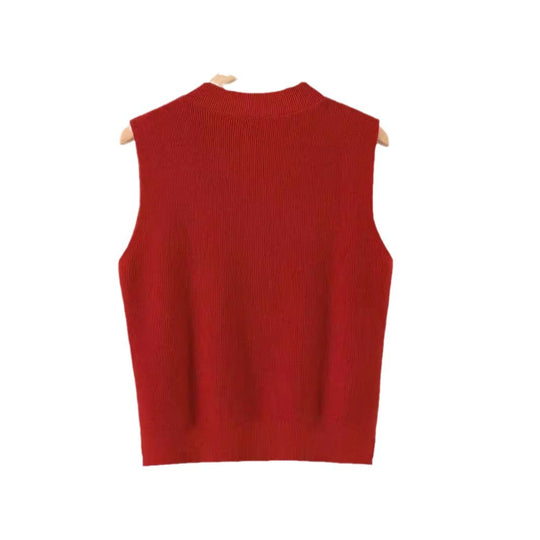 Damen elegantes V-Ausschnitt Strickoberteil EB