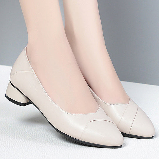 Damen Elegante Pumps mit geschmackvollem Rüschendetail und komfortablem Blockabsatz EB