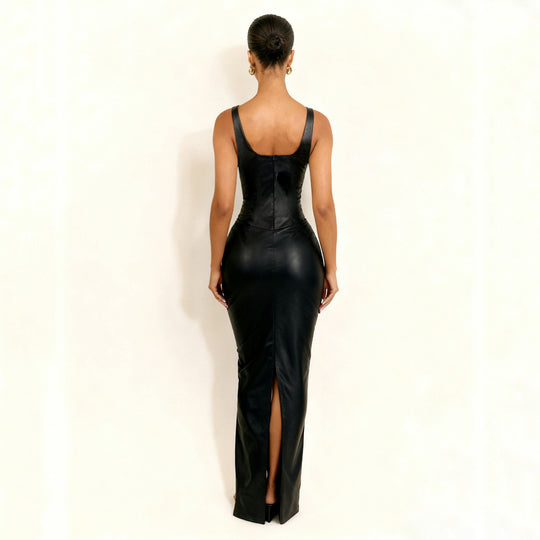 Damen Maxikleid mit tailliertem Schnitt und elegantem Korsett-Design EB