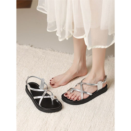 Damen komfortable Zehensandalen mit rutschfester Sohle EB