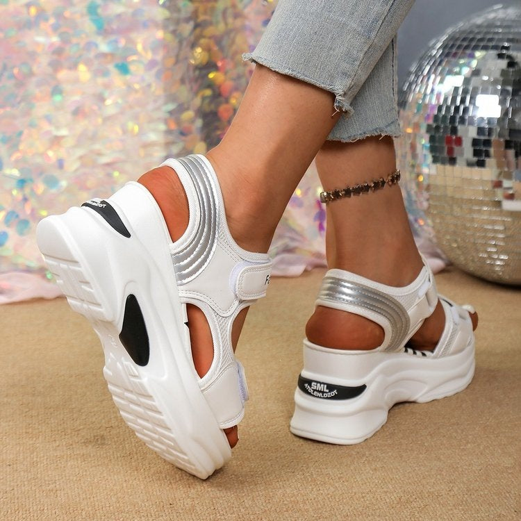 Damen Sportliche Sandalen mit gepolstertem Fersenriemen EB