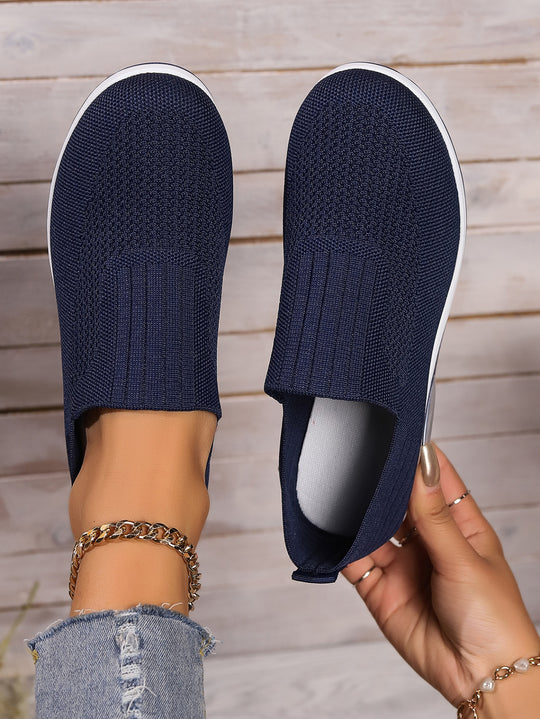 Damen Atmungsaktive Slip-On Sneakers mit elastischer Sohle EB