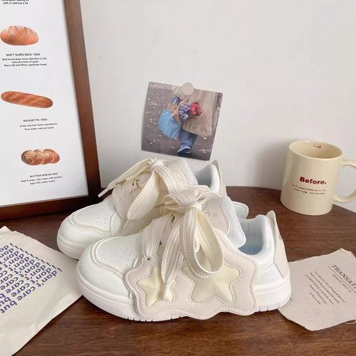 Damen Sneakers mit einzigartigem Sternen-Design und bequemer Polsterung EB