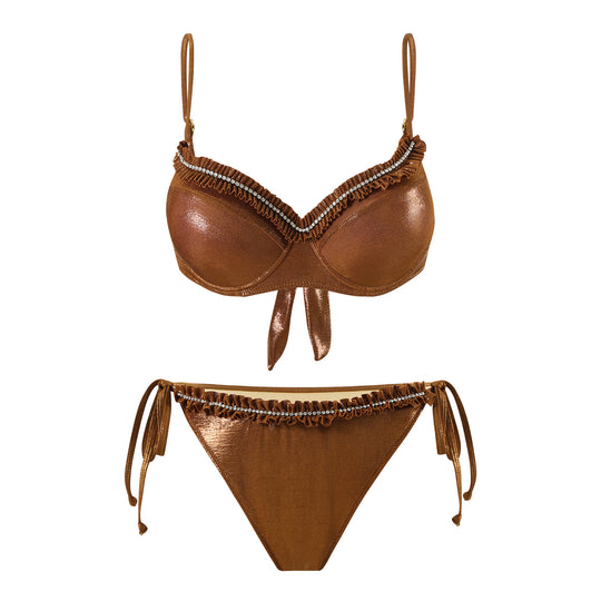 Damen Bikiniset mit fließendem Rock EB