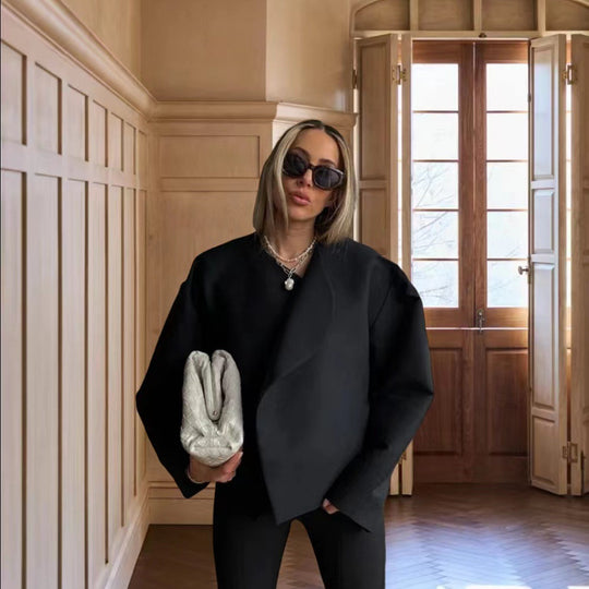 Damen Oversized Couture-Jacke mit strukturiertem Schnitt EB
