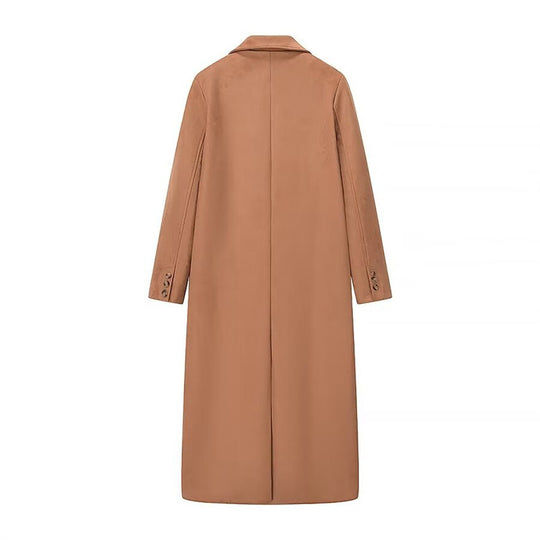Damen eleganter doppelreiher Wollmantel EB