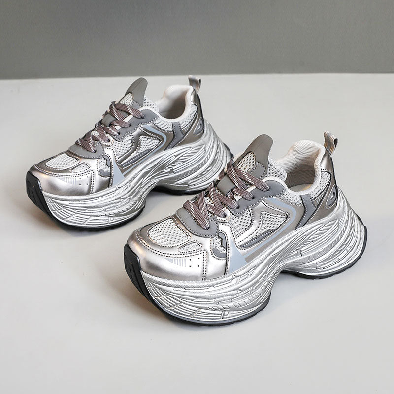 Damen Sportliche Chunky Sneakers mit innovativer Dämpfung und atmungsaktiver Obermaterialstruktur EB