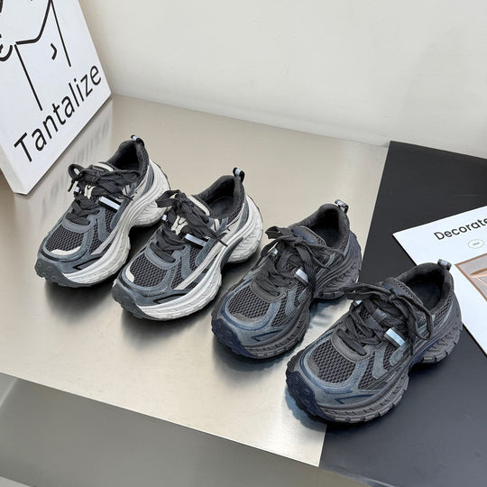 Damen sportliche Lauf-Sneaker mit atmungsaktivem Obermaterial und gepolsterter Sohle EB