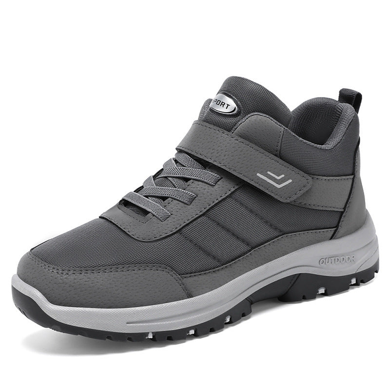 Herren nan multifunktionaler Trekking-Walking-Sneaker mit Klett- und Schnürsystem, stoßdämpfender EVA-Zwischensohle und tiefprofilierter Trailsohle EB