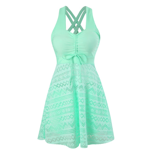 Damen Sportliches Sommerkleid mit raffinierten Trägern EB