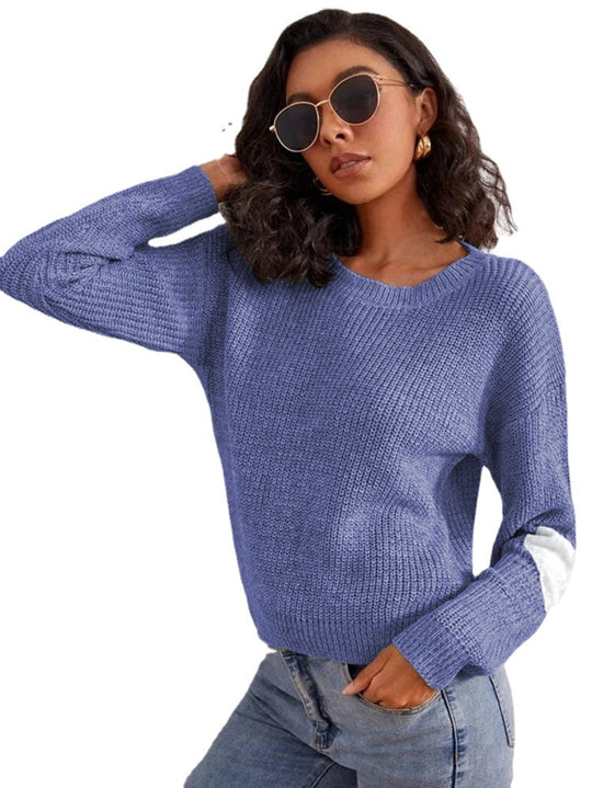 Damen Strickpullover mit modischem Schnitt EB