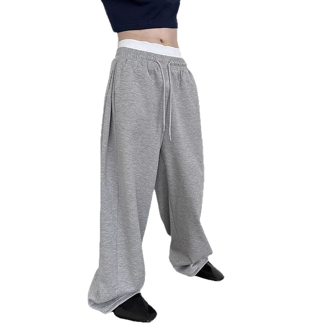 Unisex nan lässige Oversize Jogginghose mit elastischem Bund und Kordelzug EB