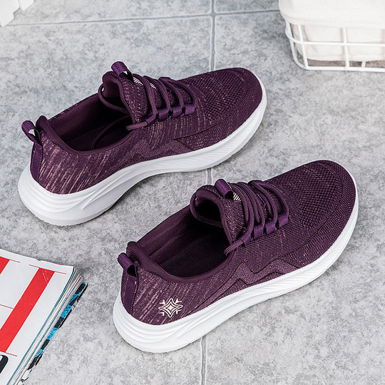 Damen Sportliche Lauf- und Freizeitschuhe mit atmungsaktivem Obermaterial und elastischem Einstiegsdesign EB
