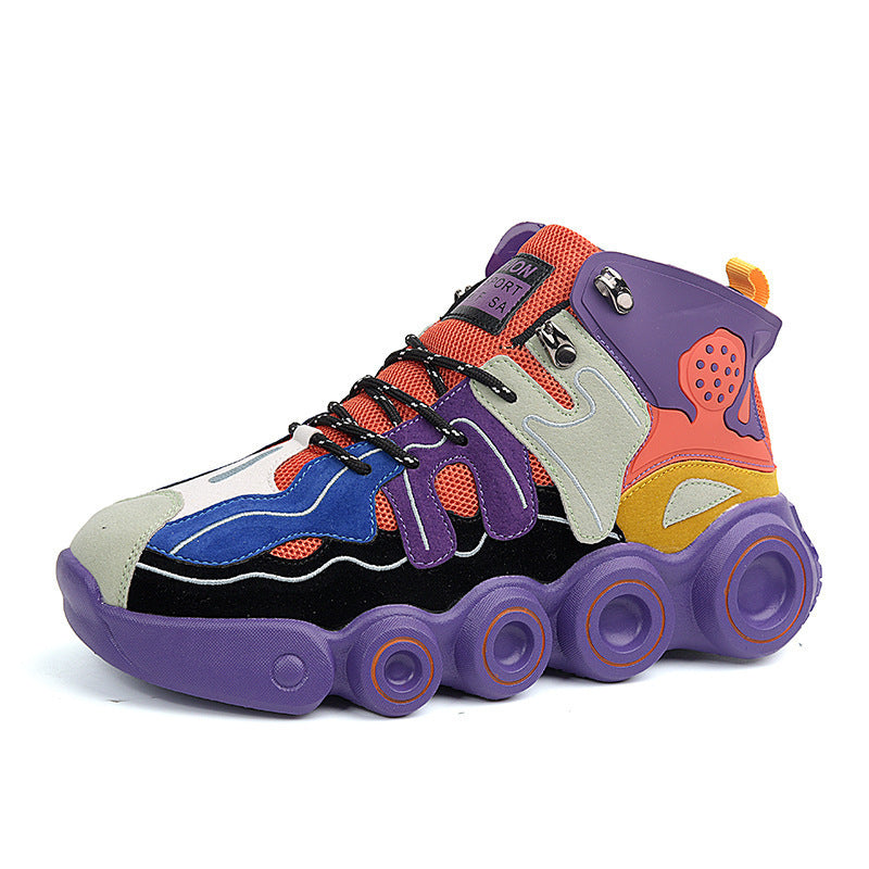 Damen Sportliche High-Top Sneakers mit farbenfrohem Design EB