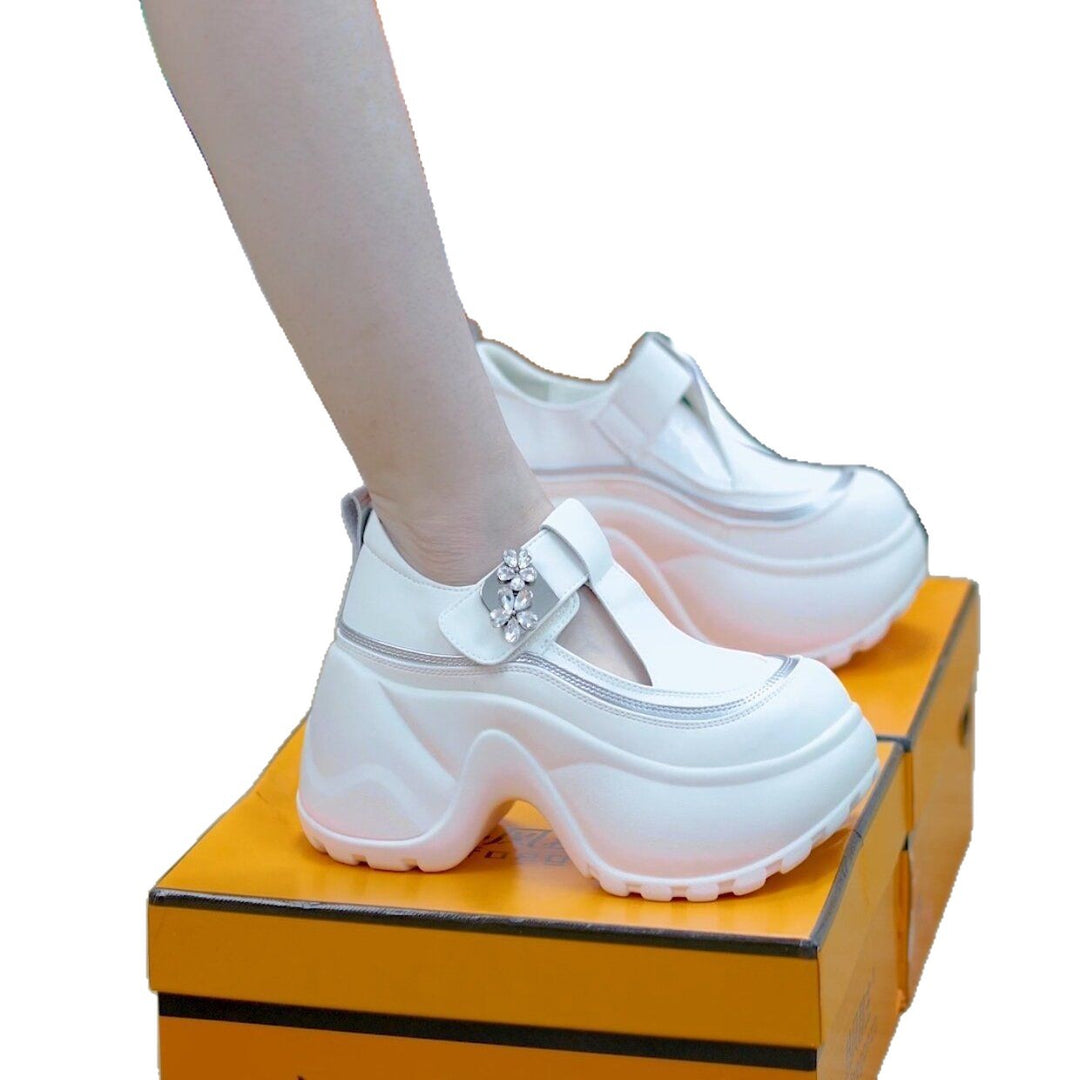 Damen Sportliche Clogs mit verstellbarem Riemen und elegantem Blumenakzent EB