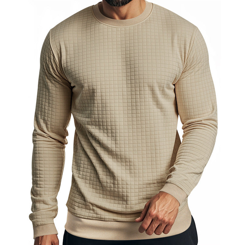 Herren Langarm-Sweatshirt mit strukturiertem Design und elastischem Bund EB