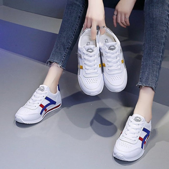 Damen Sportliche Lifestyle Sneakers mit atmungsaktivem Obermaterial und rutschfester Sohle EB