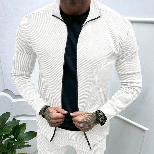 Herren sportliche Jacke mit strukturiertem Design EB