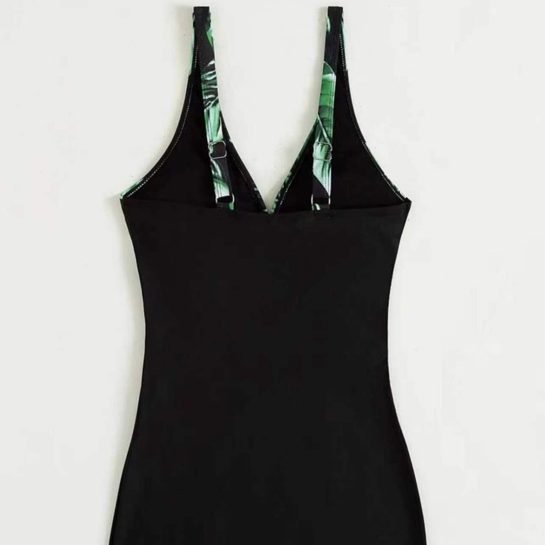 Damen Eleganter Badeanzug mit floralem Design und sportlichem Schnitt EB
