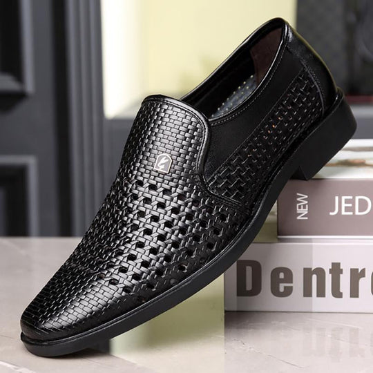 Herren Atmungsaktive Handgewebte Slipper EB