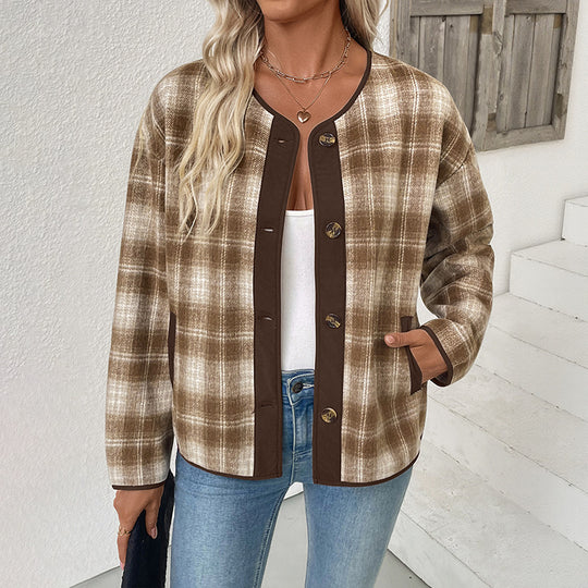 Damen Kariertes Overshirt EB