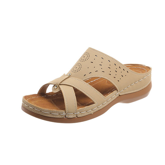 Damen Bequeme und atmungsaktive Zehentrenner-Sandalen EB