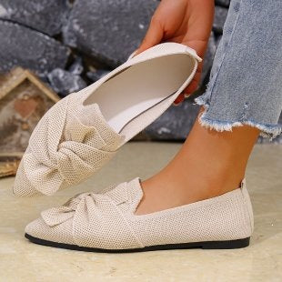 Damen Ballerinas mit großem Schleifendetail EB 1780917992