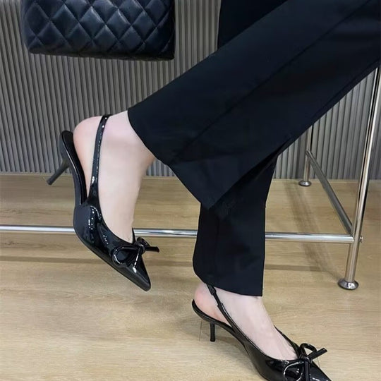 Damen Slingback-Pumps mit eleganter Schleifenverzierung EB