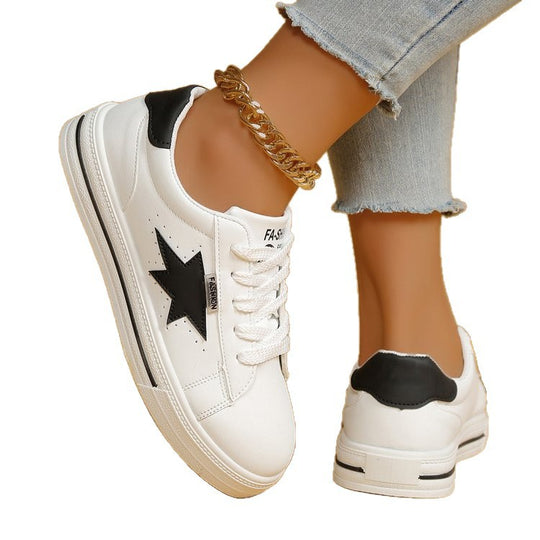 Damen Sneakers mit modischem Sternenmotiv und dämpfender Sohle EB