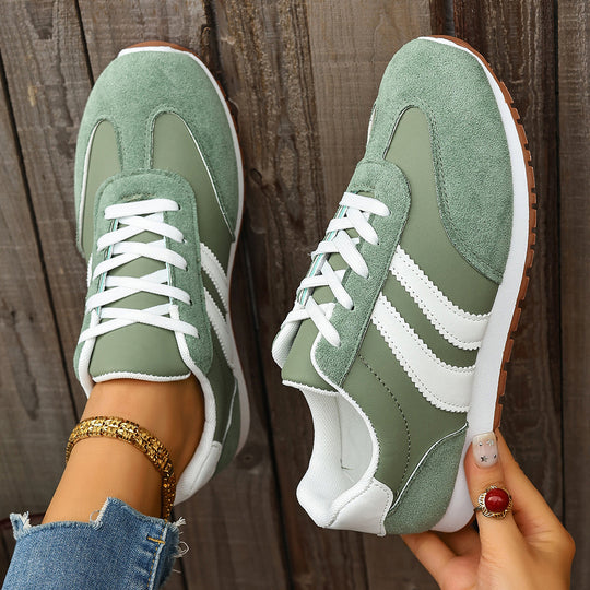 Damen Sportliche Retro-Sneaker mit atmungsaktivem Obermaterial und weicher Dämpfung EB
